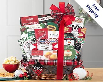 Season's Greetings Gift Basket Free Shipping